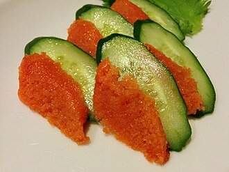Cucumber with mentaiko