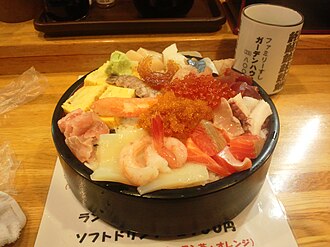 Seafood rice bowl