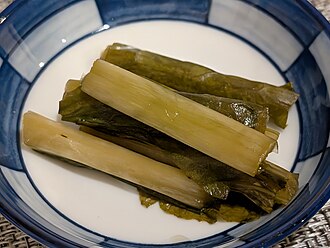 Nozawana pickles served in Hakuba